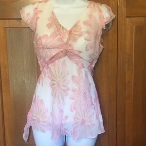 Sexy, sheer pink blouse